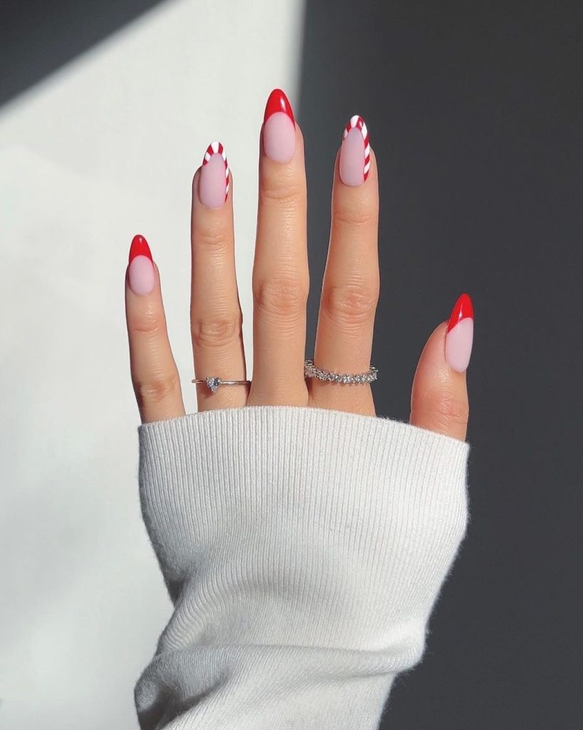 Candy Canes Nails